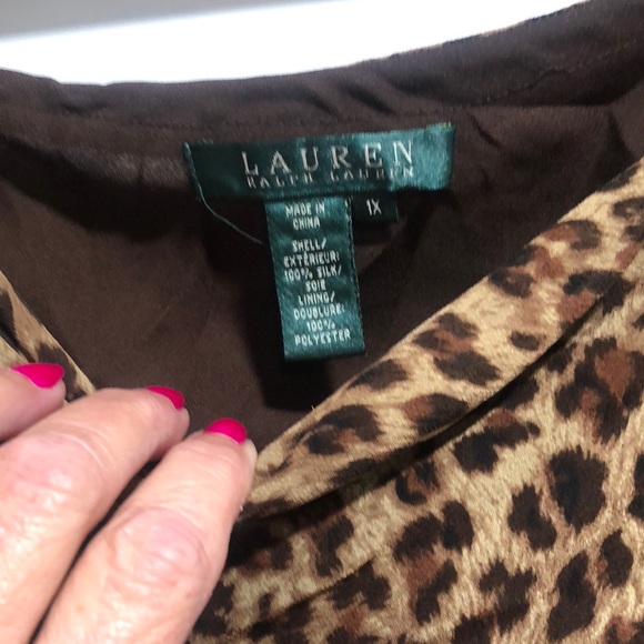 Ralph Lauren Brown Black Midi Pencil Skirt - Picture 3 of 3